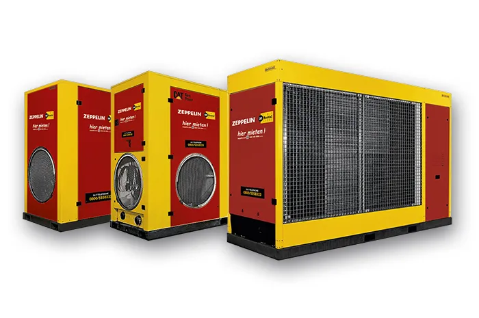 Mobile Klimageräte von Zeppelin Rental für temporäre Kühlung in Industrie, Event- oder Baustellenumgebungen