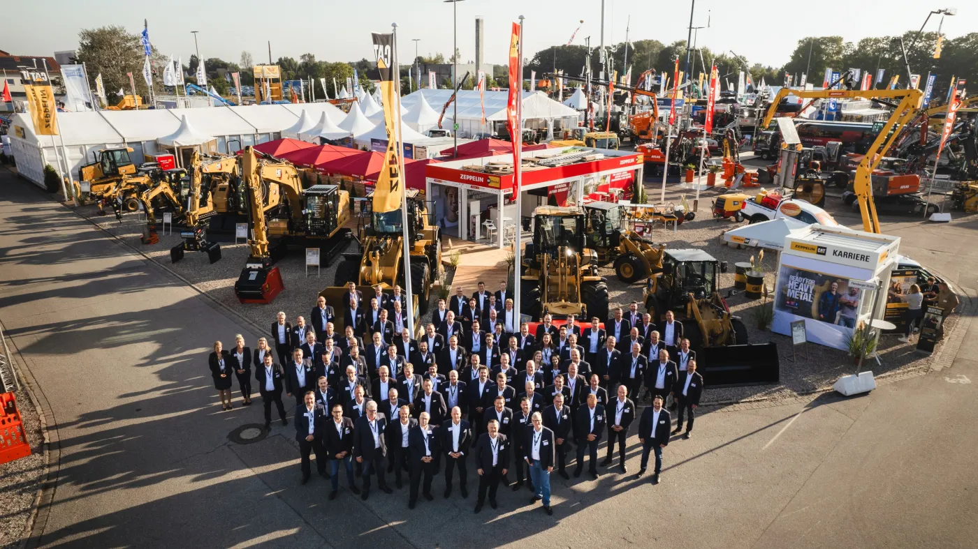 Das Team von Zeppelin Baumaschinen und Mitaussteller Zeppelin Rental konnte sich über eine erfolgreiche NordBau 2024 freuen. 