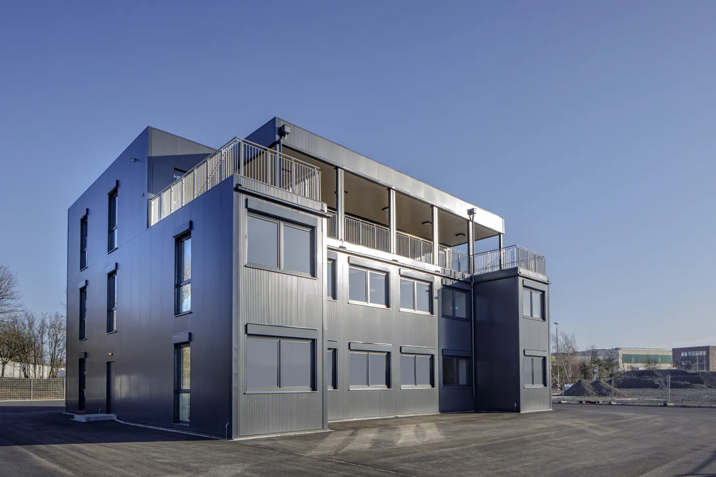 Raumsysteme Bau ICE-Werk Außenfassade