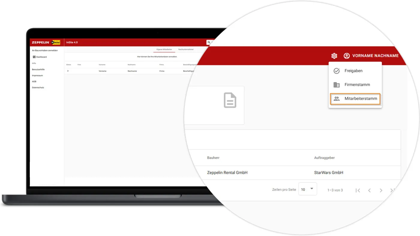 Mitarbeiter Anlegen - Registrierung Mitarbeiter