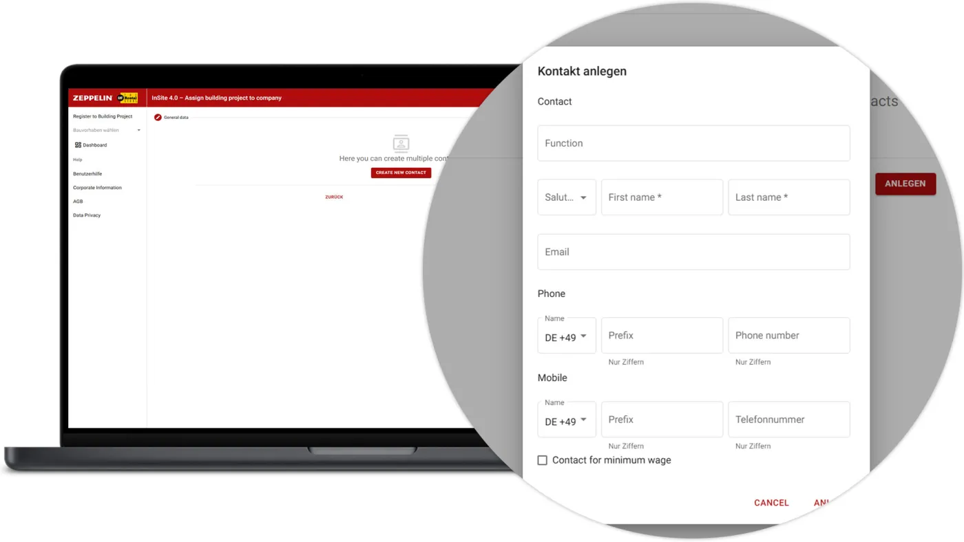 InSite Building project - Contact