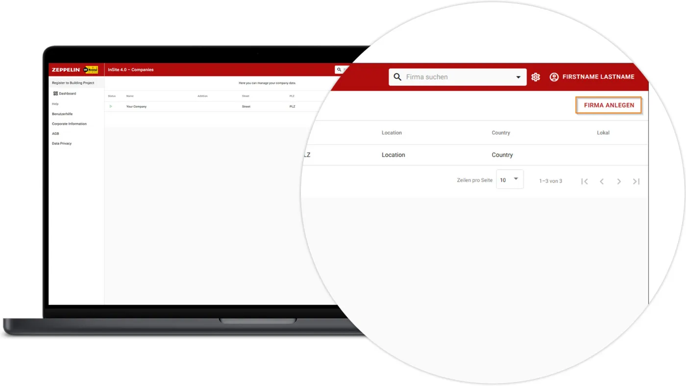 InSite Create Subcontractors - Create company