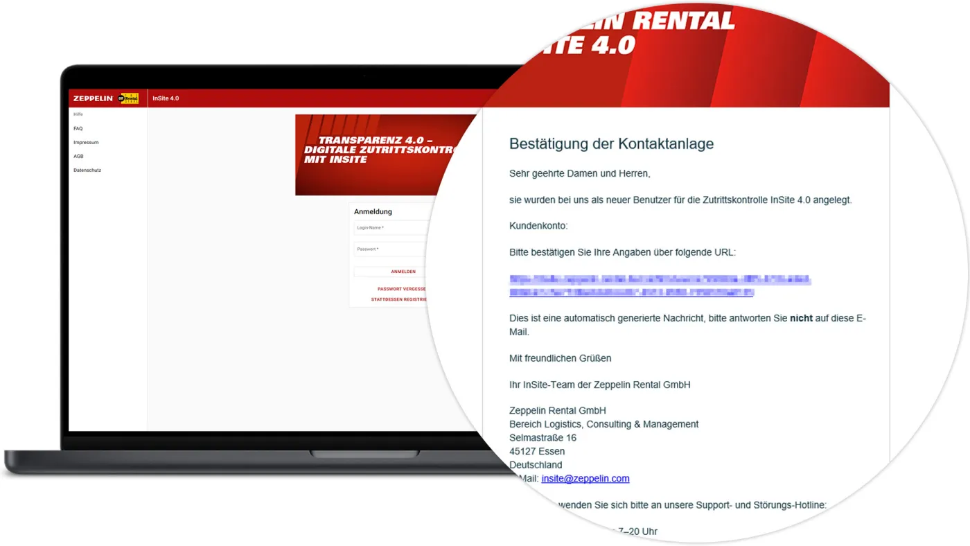 InSite Registration - Confirm data