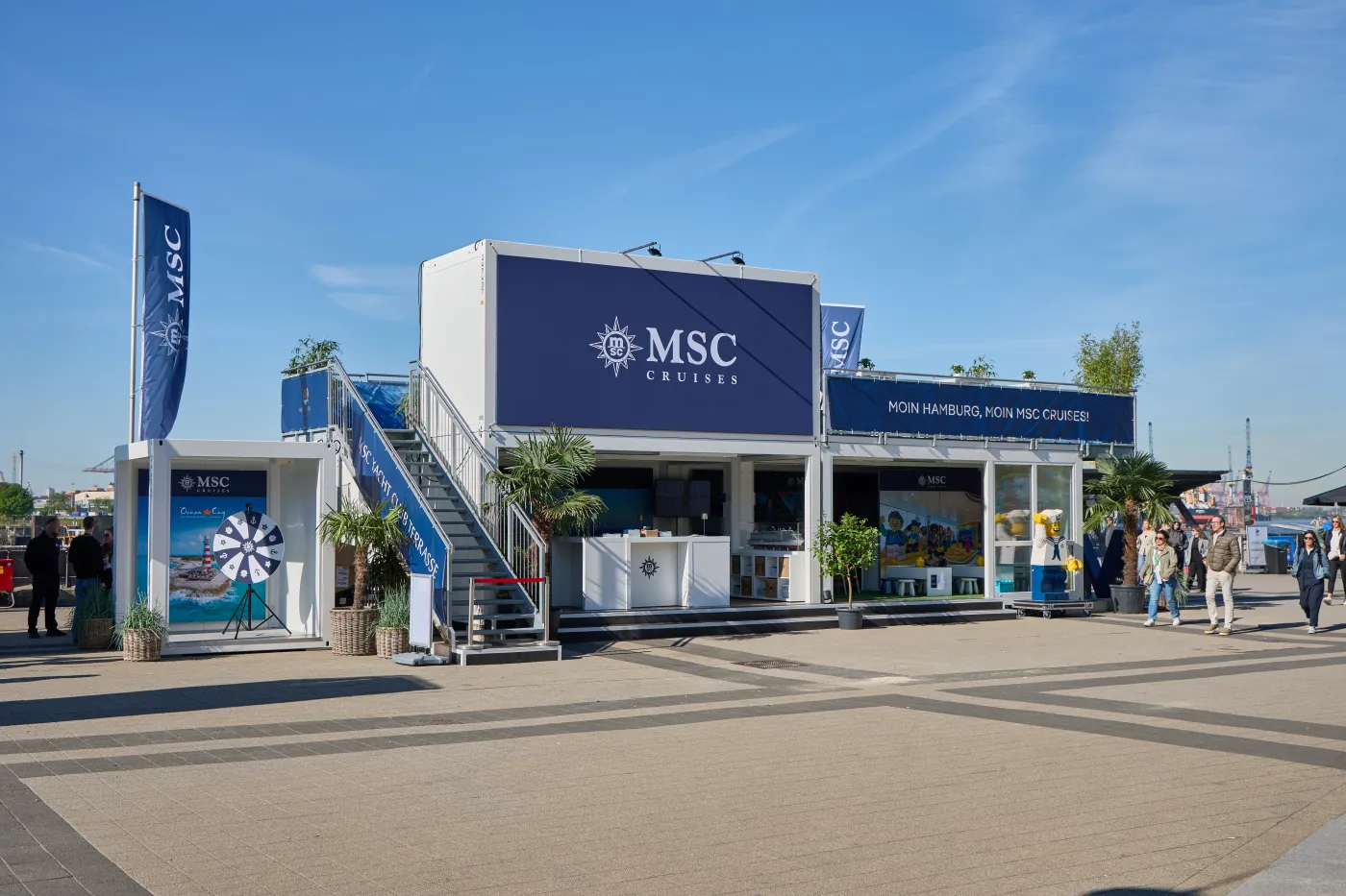 Hafengeburtstag Modulanlage Frontalansicht