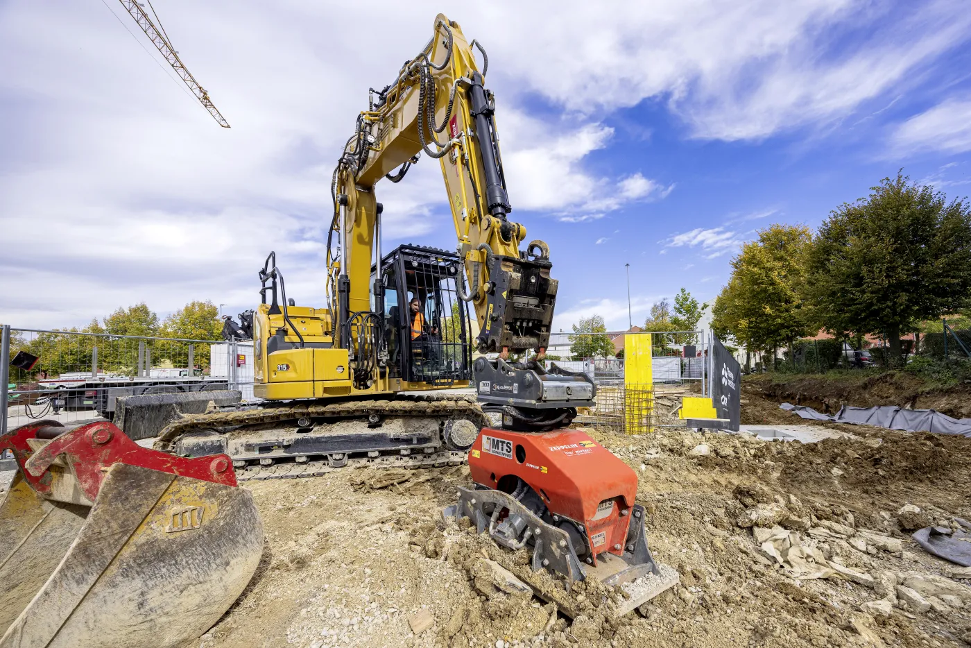 Kettenbagger mit Schnellwechsler