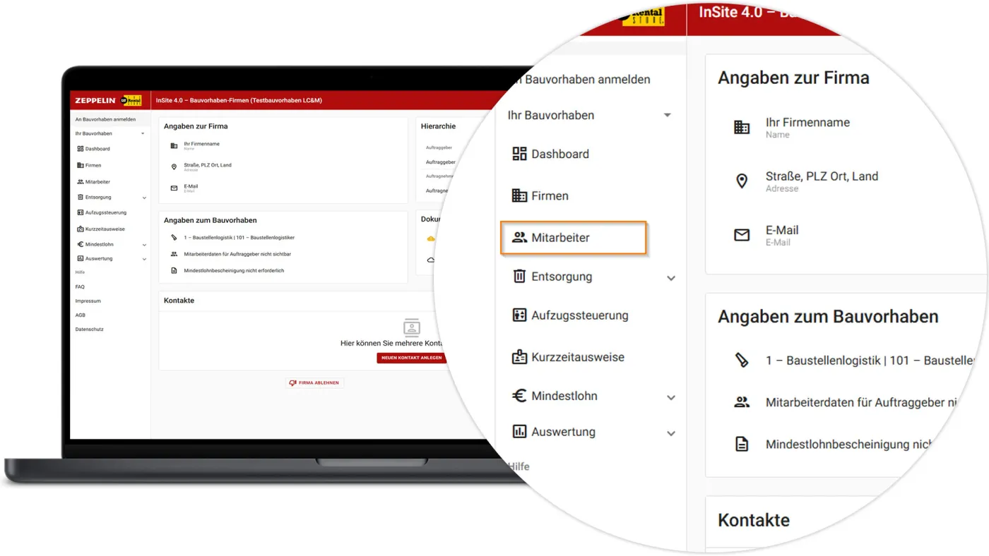 InSite Mitarbeiterstamm - Mitarbeiter