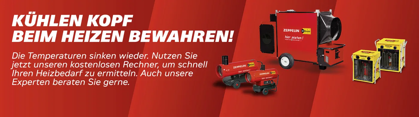 Slider Banner zum Heizbedarfrechner von Zeppelin Rental 