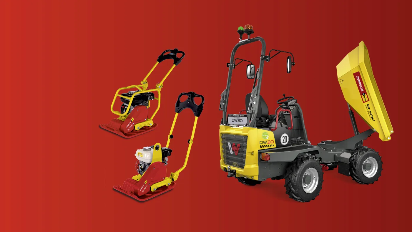 Kombipaket Rüttelplatte + Dumper