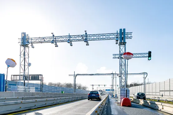Moderne Wiegeeinrichtung auf der A43